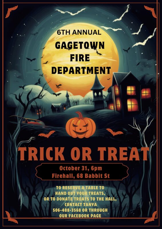 6th Annual Gagetown Fire Department Trick or Treat