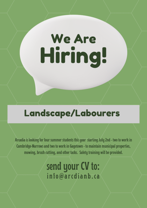 Arcadia is hiring 4 summer students - apply by June 5th