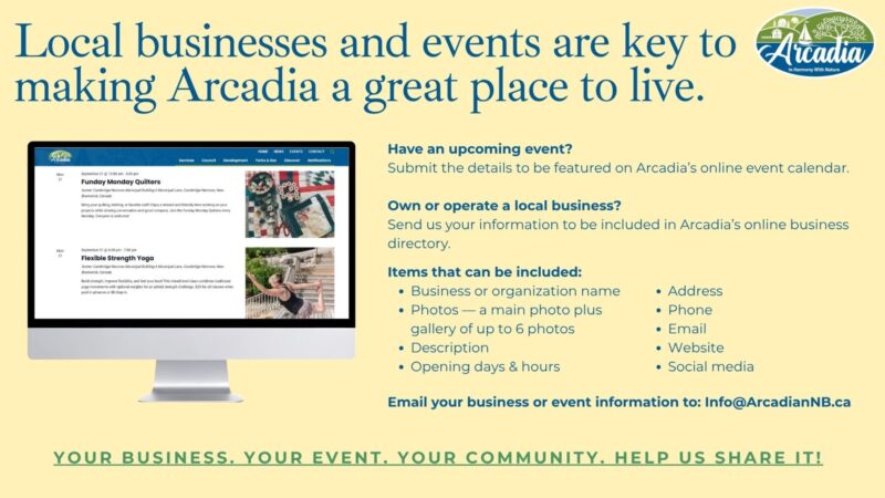 Day 3 of 7 | NB Municipality Week 2026 - What Makes Arcadia Great?