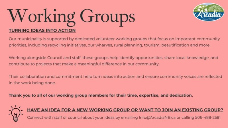 Day 4 of 7 | NB Municipality Week 2026 - Arcadia's Volunteers