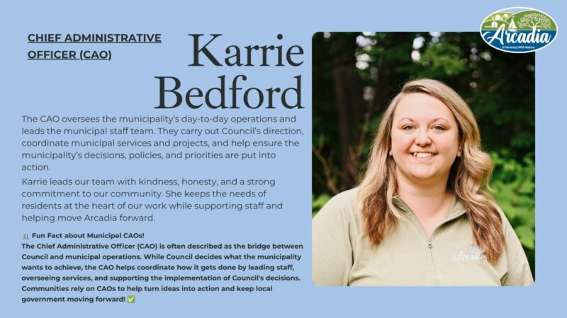 Day 5 of 7 | NB Municipality Week 2026 - Meet Arcadia's Staff