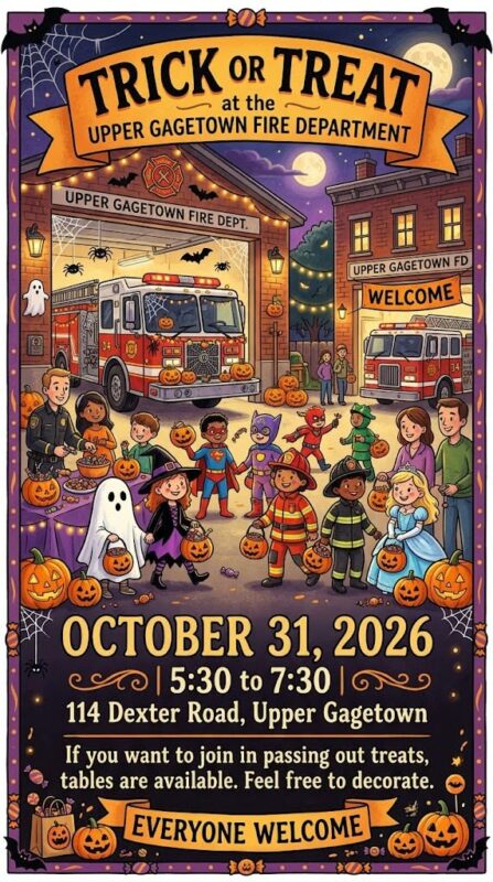 Upper Gagetown Fire Department Trick or Treat
